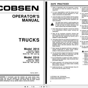 Jacobsen Truck 2015 2315 Operation Manual 367071 1992 (1)