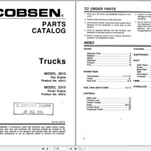 Jacobsen Truck 2015 2315 Parts Catalogue 367070 (1)