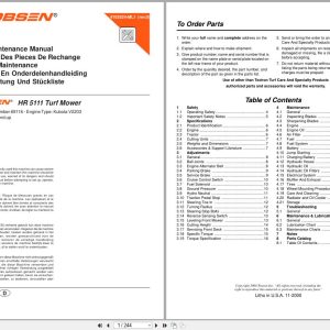 Jacobsen Turf Mower HR 5111 Parts Maintenance Manual 4103524 ML1 2000 (1)