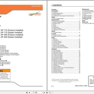 Jacobsen Turf Sprayer Vehicle SprayTek XP175 XP300 Accessory Parts Manual 4335129 A 2015 (1)