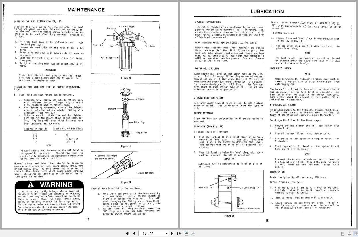 Jacobsen TurfCat II Tractor DW220 Operators Manual Parts List 362450 (2)