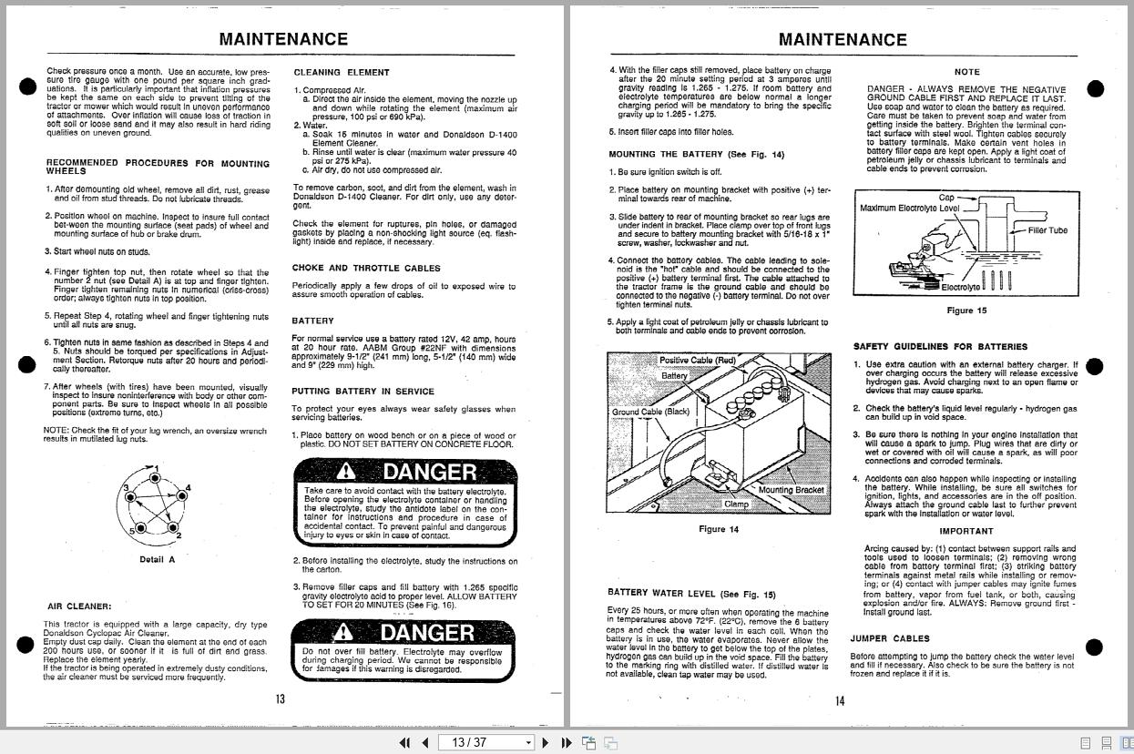 Jacobsen TurfCat II Tractor GA 200 Operators Manual Parts List 363863 1986 (2)