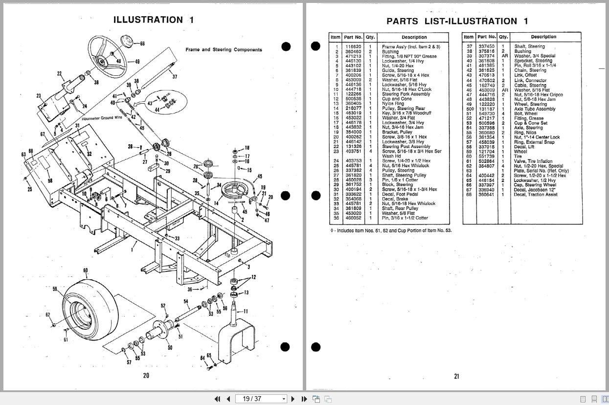 Jacobsen TurfCat II Tractor GA 200 Operators Manual Parts List 363863 1986 (3)