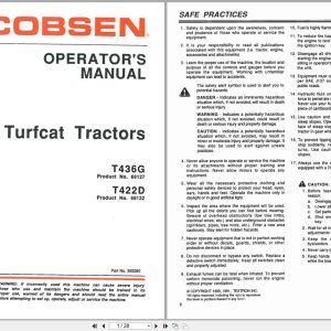 Jacobsen TurfCat Tractor 400 Series Operators Manual 365280 (1)