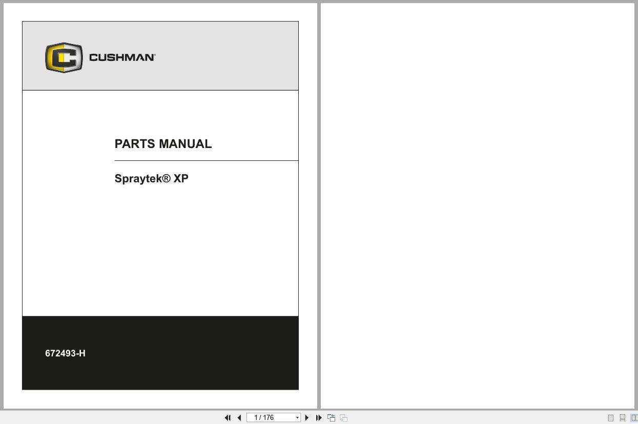 Jacobsen Utility Vehicle Spraytek XP Parts Manual 672493 H 2018 (1)