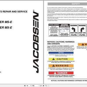Jacobsen Utility Vehicle Truckster MS E MX E Service Repair Manual (1)