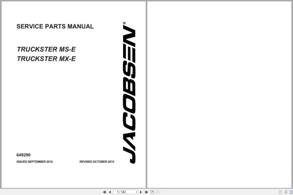 Jacobsen Utility Vehicle Truckster Ms E Service Parts Manual 649290 2015 (1)