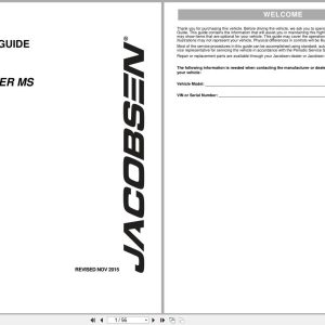 Jacobsen Utility Vehicle Truckster MS Owners Guide 649009 2015 (1)