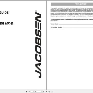 Jacobsen Utility Vehicle Truckster MX E Owners Manual Service Guide 649012 2015 (1)