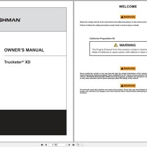 Jacobsen Utility Vehicle Truckster XD Diesel Gas Owners Manual 672240 D GB 2018 (1)