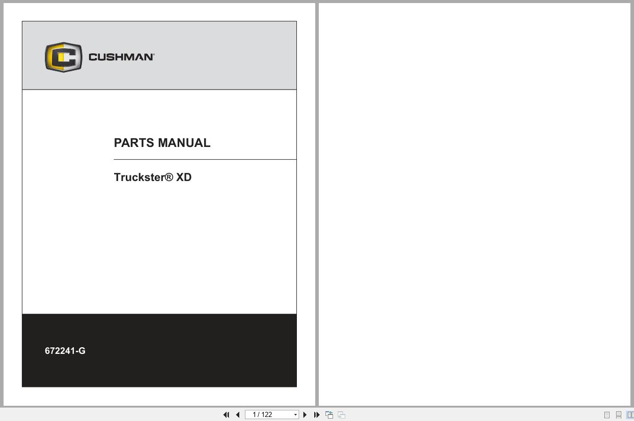 Jacobsen Utility Vehicle Truckster XD Parts Manual 672241 G 2018 (1)
