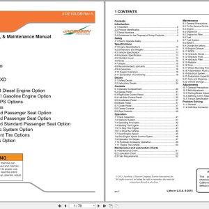 Jacobsen Utility Vehicle Truckster XD Safety Operation Maintenance Manual 4330108 GB RA (1)