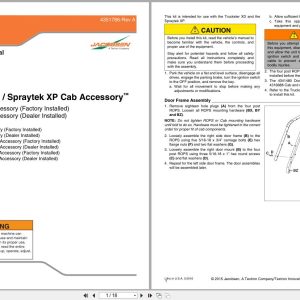 Jacobsen Utility Vehicle XD XP Cab Accessory Manual 4351786 A 2015 (1)