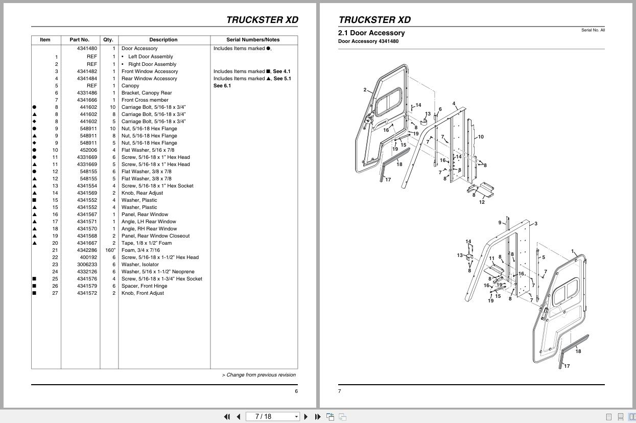 Jacobsen Utility Vehicle XD XP Cab Accessory Manual 4351786 A 2015 (3)