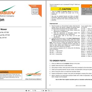 Jacobsen Vertical Mower Tri King TR320 TR330 Instruction Sheet 4113401 2006 (1)