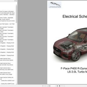Jaguar F Pace 2025 P400 R Dynamic X761 L6 3.0L Turbo MHEV Wiring Diagram 1