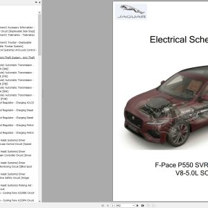 Jaguar F Pace 2025 P550 SVR X761 V8 5.0L SC Wiring Diagram 1