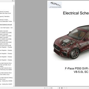 Jaguar F Pace P550 SVR X761 2024 V8 5.0L SC Electrical Schematic 1