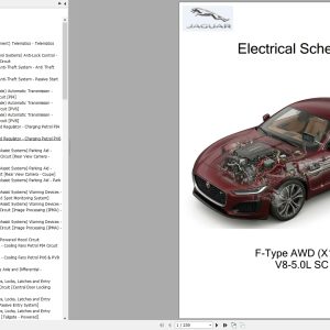 Jaguar F Type AWD X152 2024 V8 5.0L SC Electrical Schematic 1
