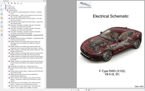 Jaguar F Type X152 2024 RWD V8 5.0L SC Electrical Schematic 1 Jaguar F Type X152 2024 Rwd V8 5.0L Sc Electrical Schematic 1