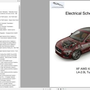Jaguar XF 2024 AWD X260 L4 2.0L Turbo Electrical Schematic 1