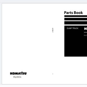 Komatsu Dump Truck HD785 7 Parts Book FRU01944 00 2011 EN 1