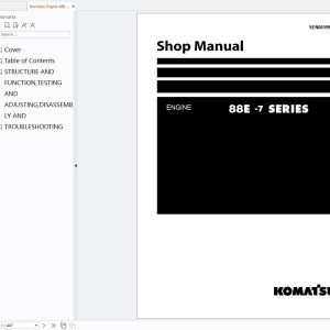 Komatsu Engine 88E 7 SERIES Shop Manual SEN06599 00 (1)