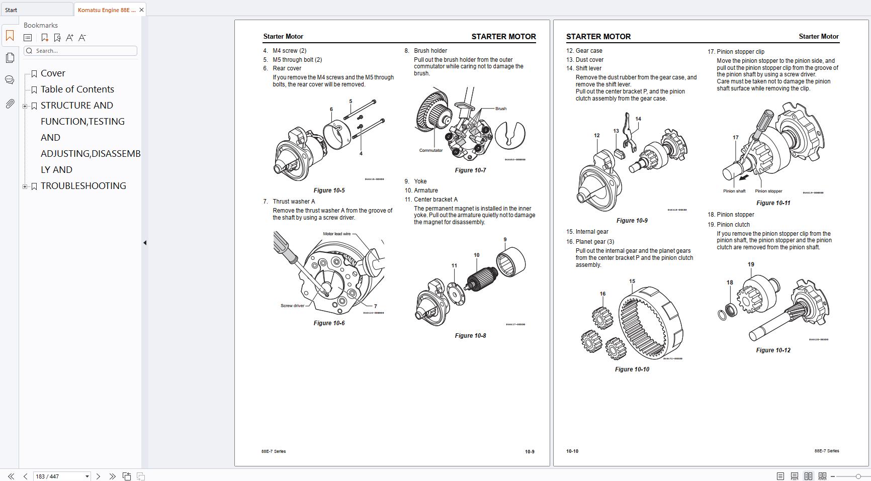 Komatsu Engine 88E 7 SERIES Shop Manual SEN06599 00 (2)