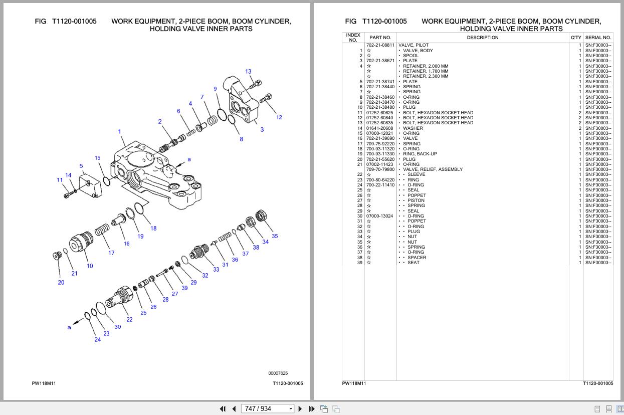 Komatsu Excavator PW118MR 11 SN F30003 And Up Parts Catalog 3