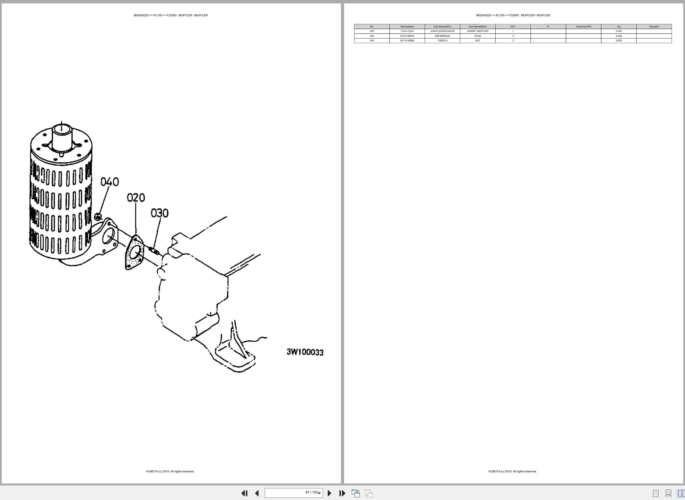 Kubota Carrier KC100 Spare Parts Catalog EN ES (3)