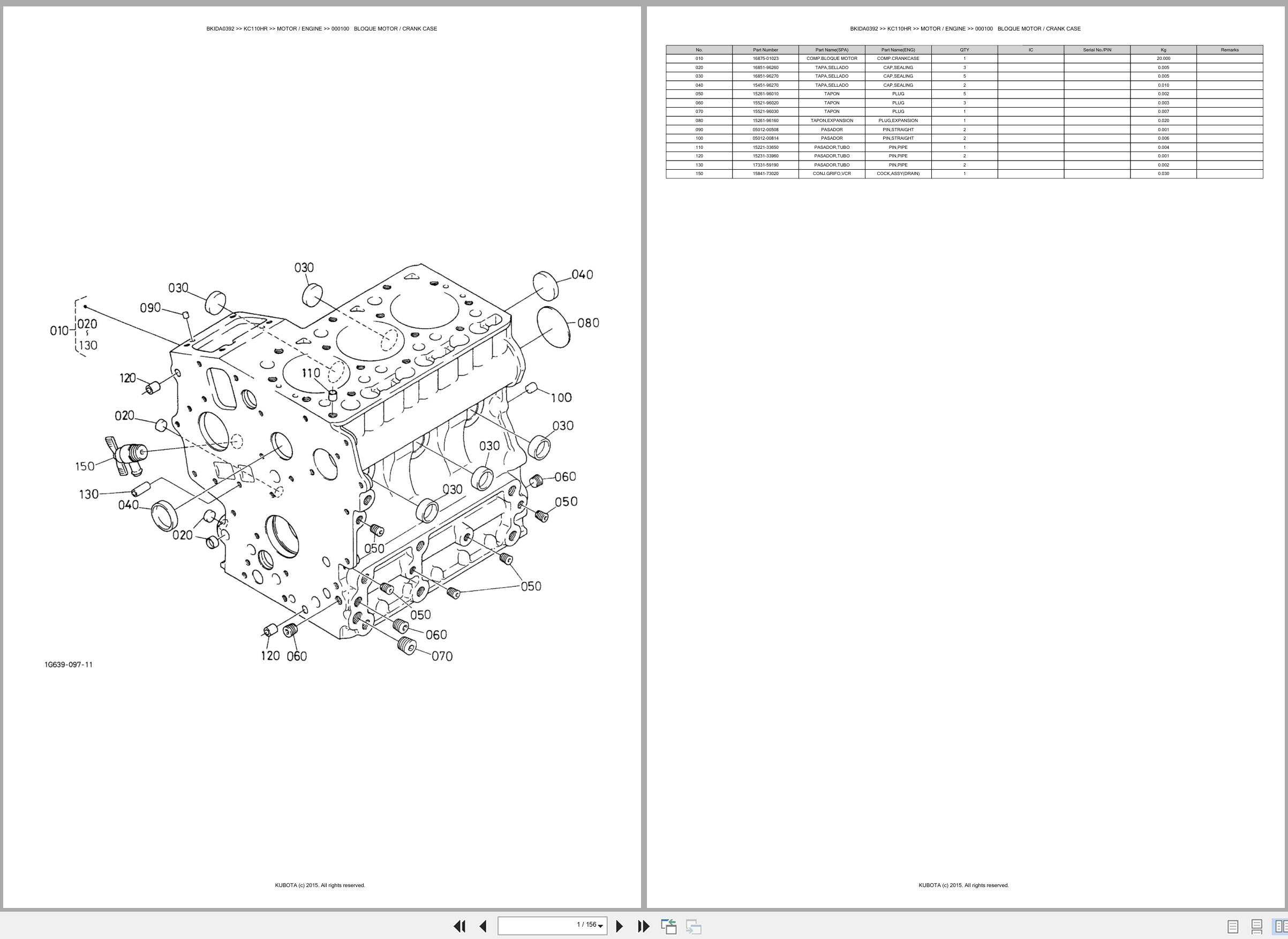 Kubota Carrier KC110HR Spare Parts Catalog EN ES (1)