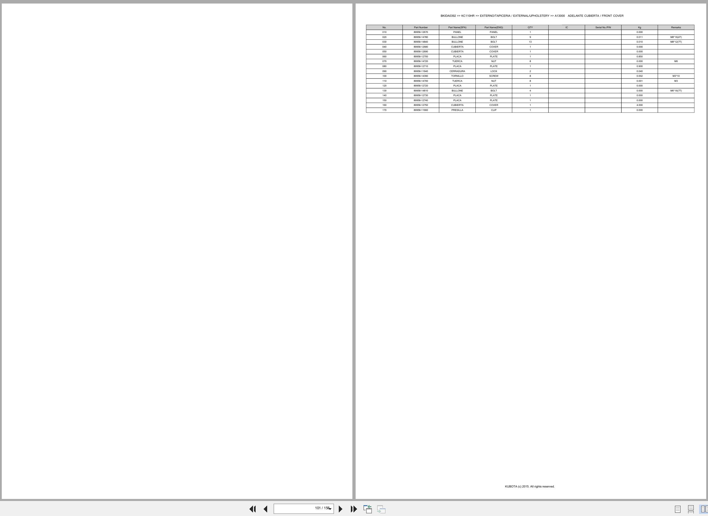 Kubota Carrier KC110HR Spare Parts Catalog EN ES (3)