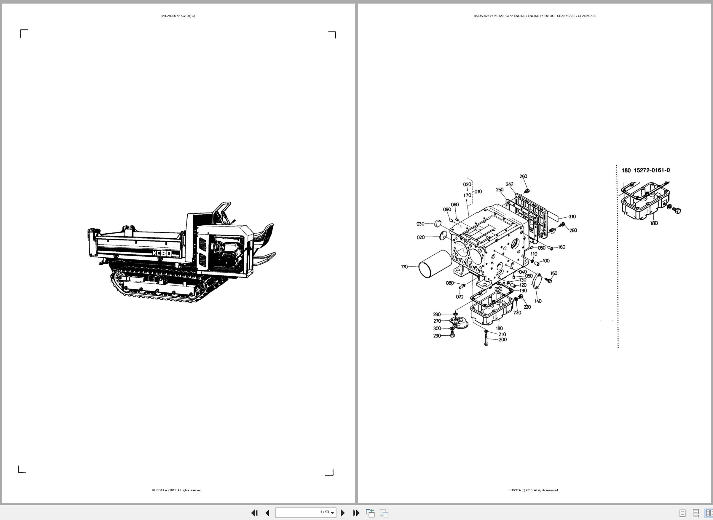 Kubota Carrier KC120 KC120 G Spare Parts Catalog EN ES (1)