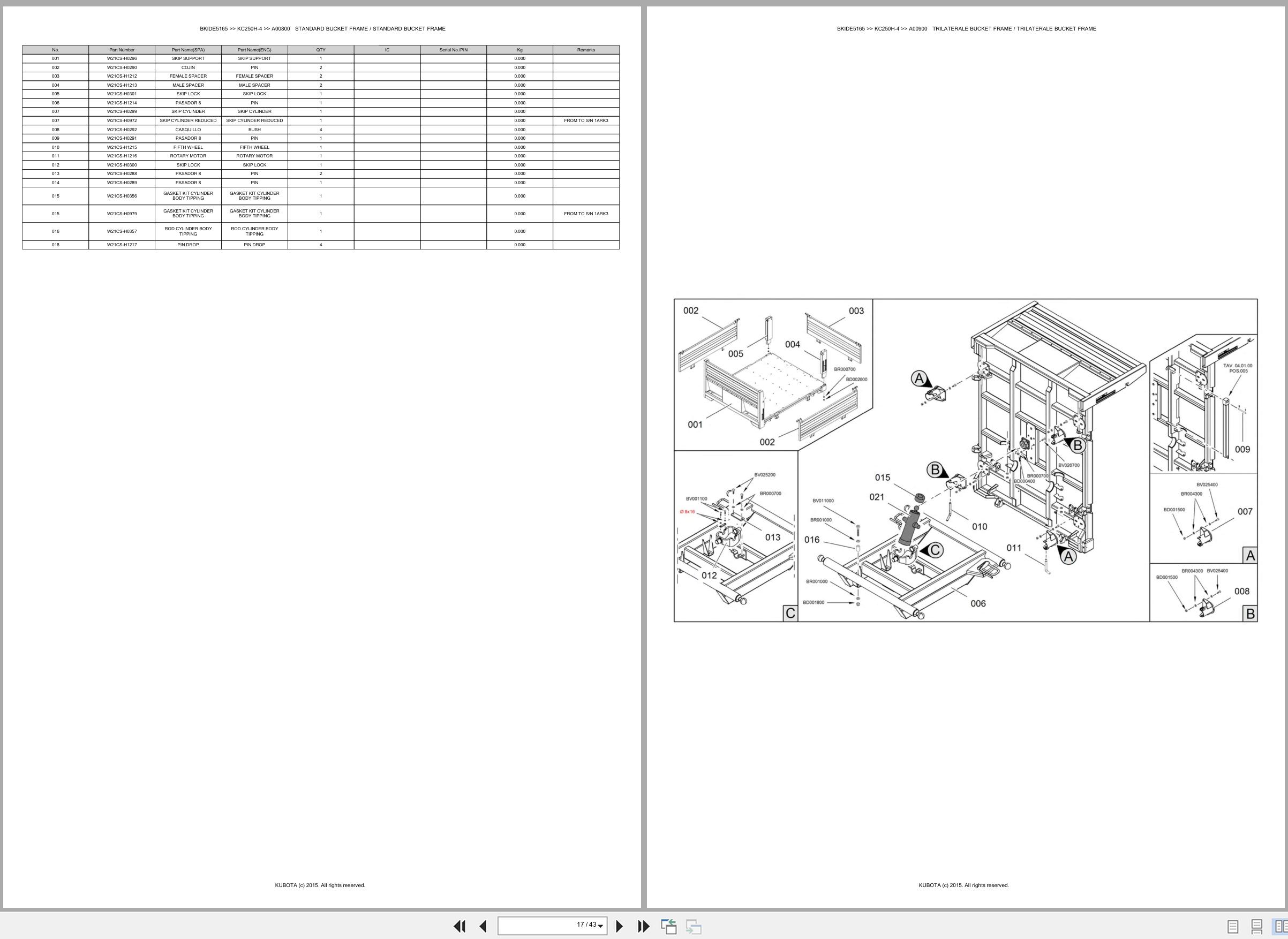 Kubota Carrier KC250H 4 Spare Parts Catalog EN ES (2)