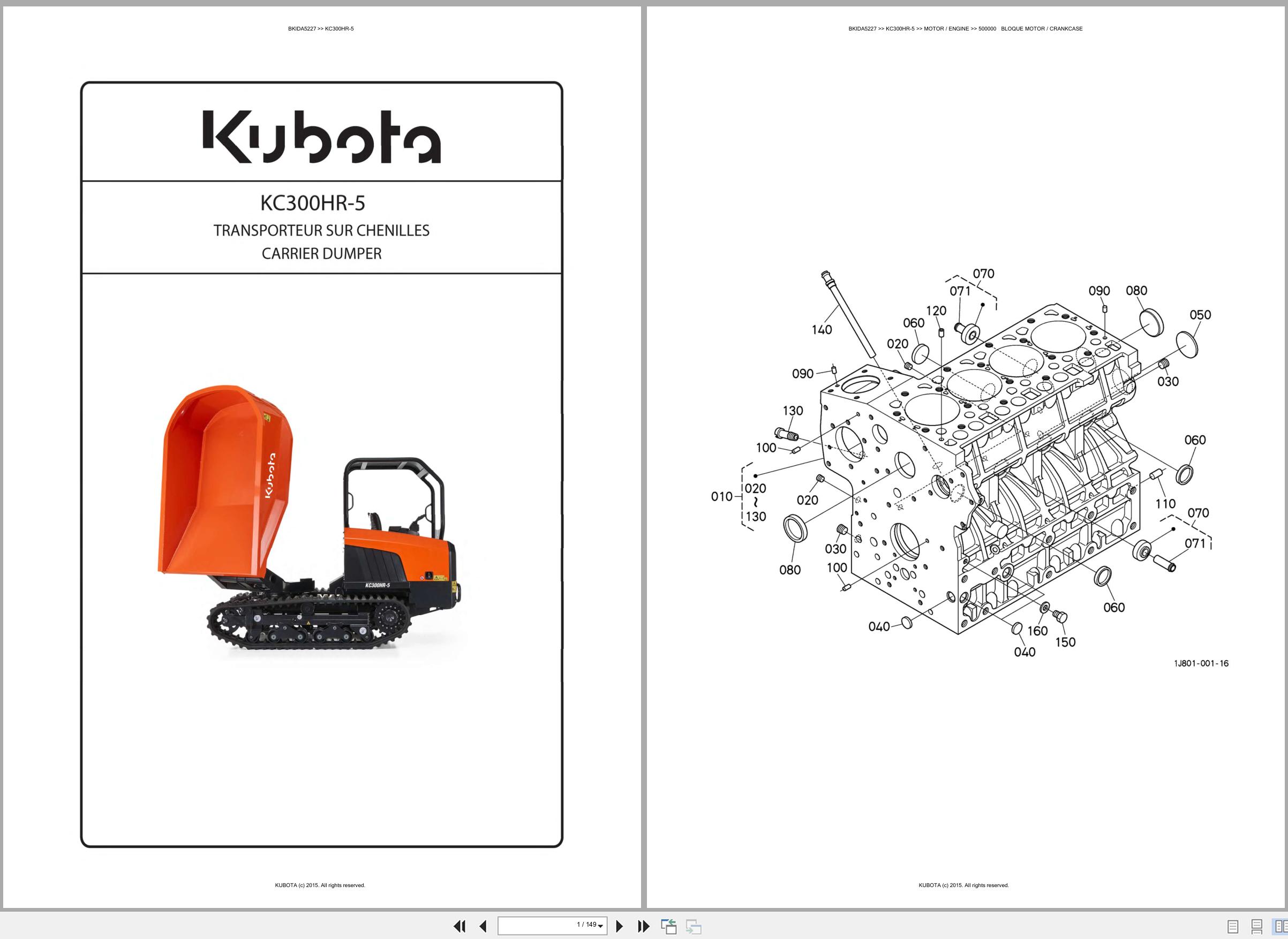 Kubota Carrier KC300HR 5 Spare Parts Catalog EN ES (1)