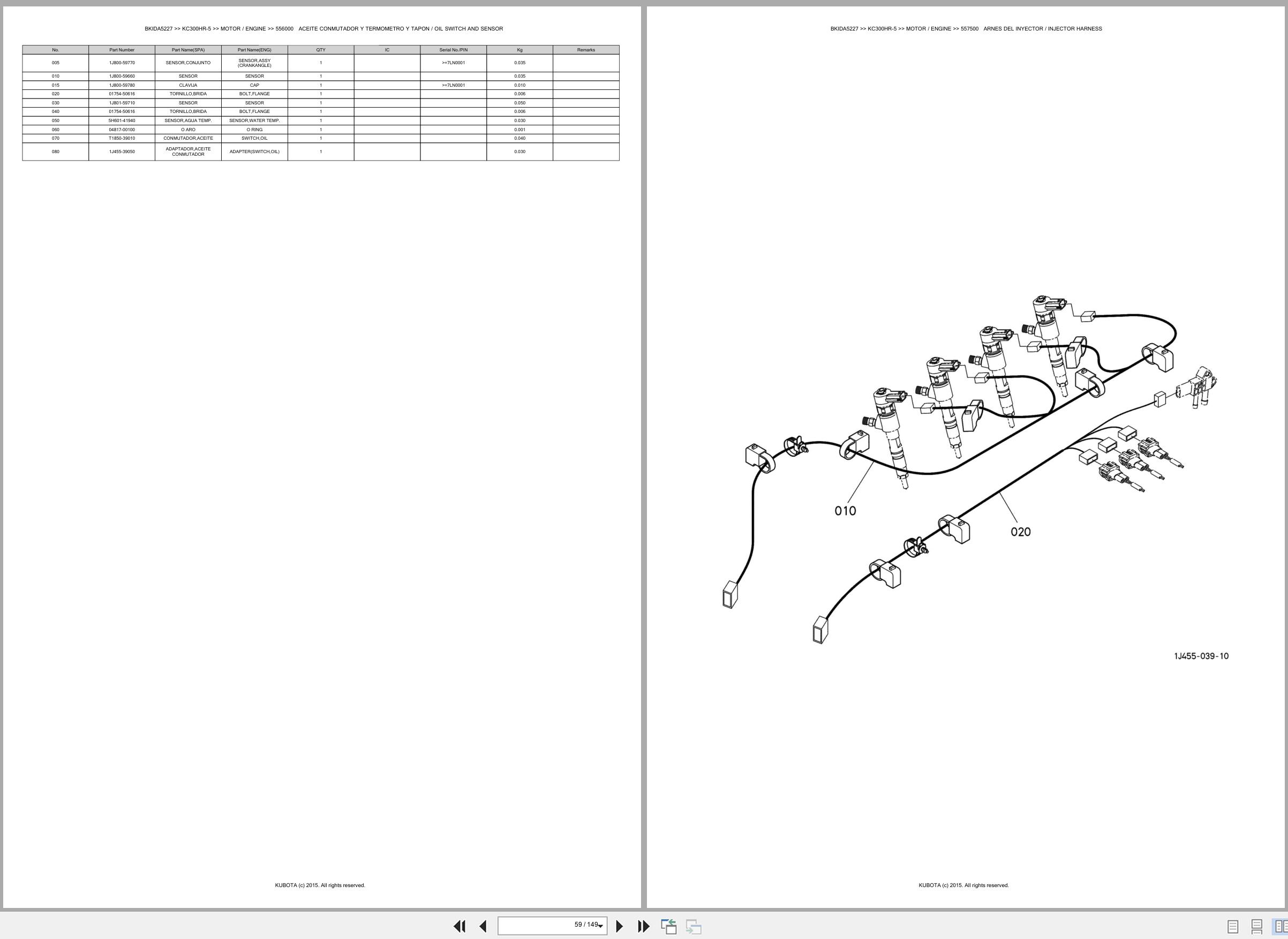 Kubota Carrier KC300HR 5 Spare Parts Catalog EN ES (2)