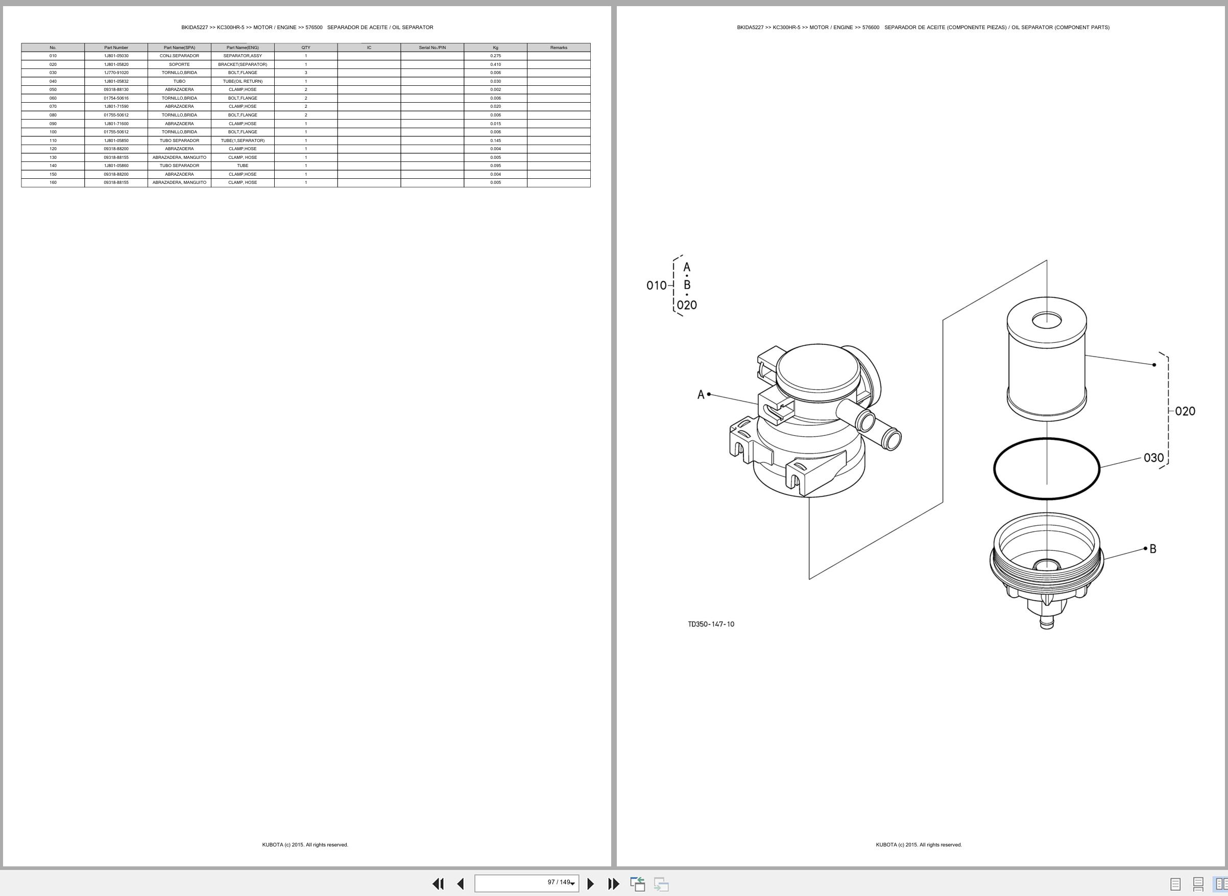 Kubota Carrier KC300HR 5 Spare Parts Catalog EN ES (3)