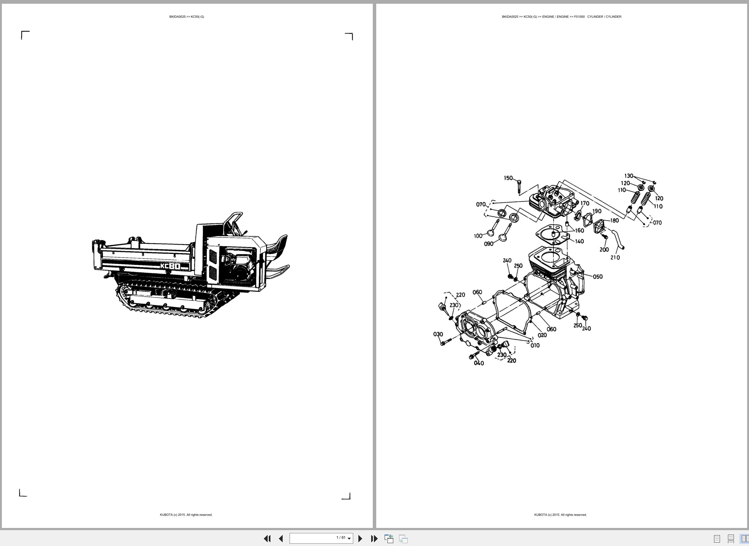 Kubota Carrier KC50 KC50 G Spare Parts Catalog EN ES (1)