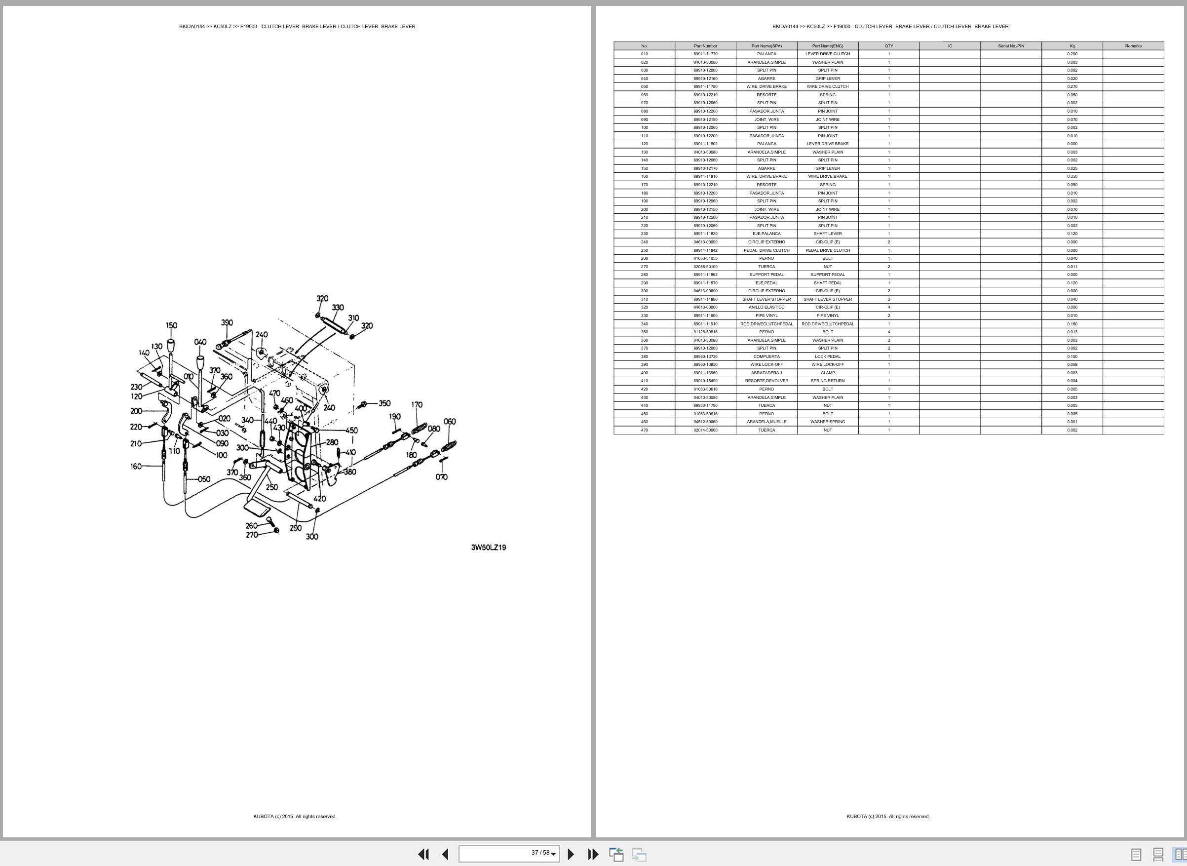 Kubota Carrier KC50LZ Spare Parts Catalog EN ES (3)