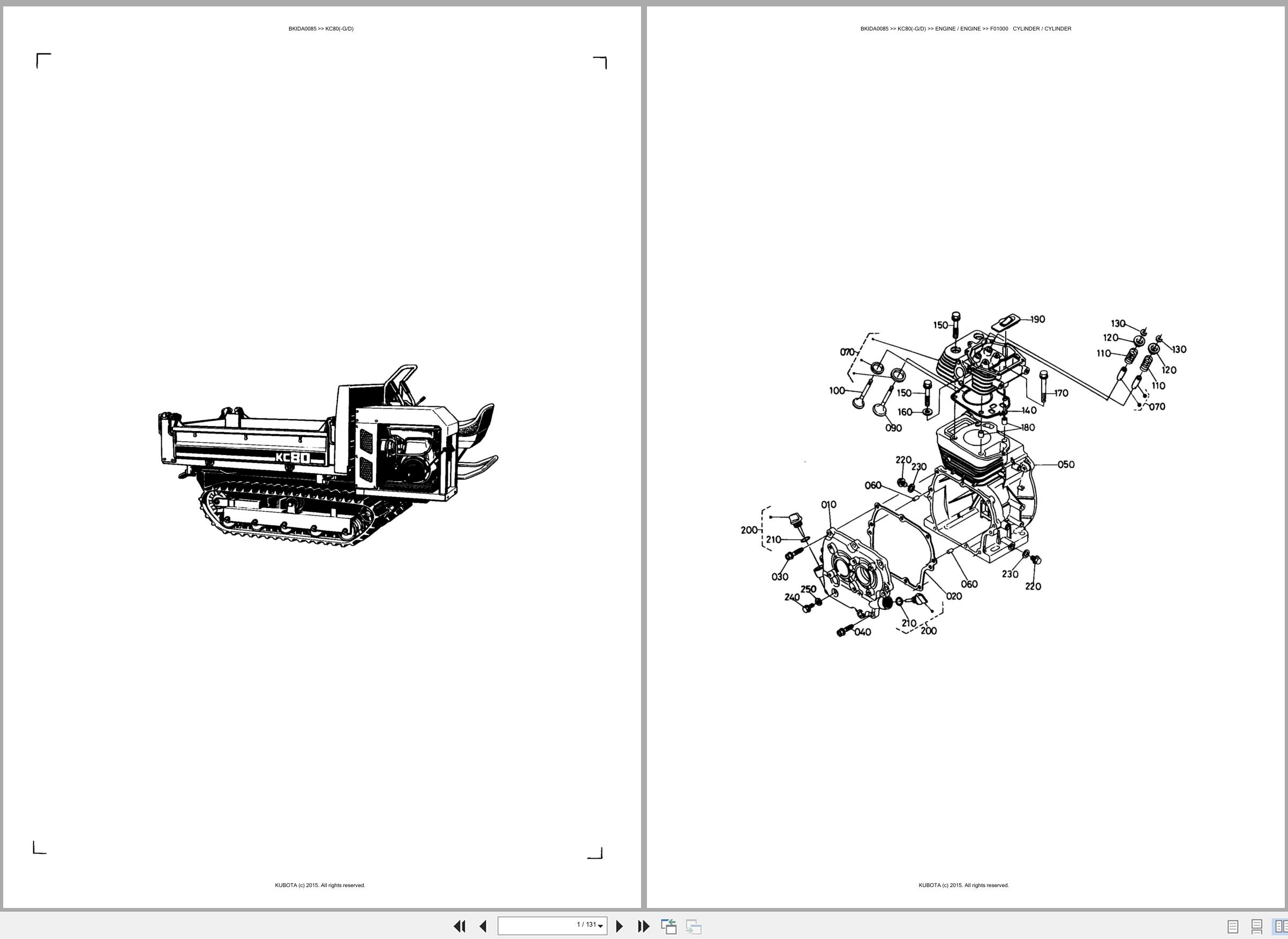 Kubota Carrier KC80 KC80 GD Spare Parts Catalog EN ES (1)