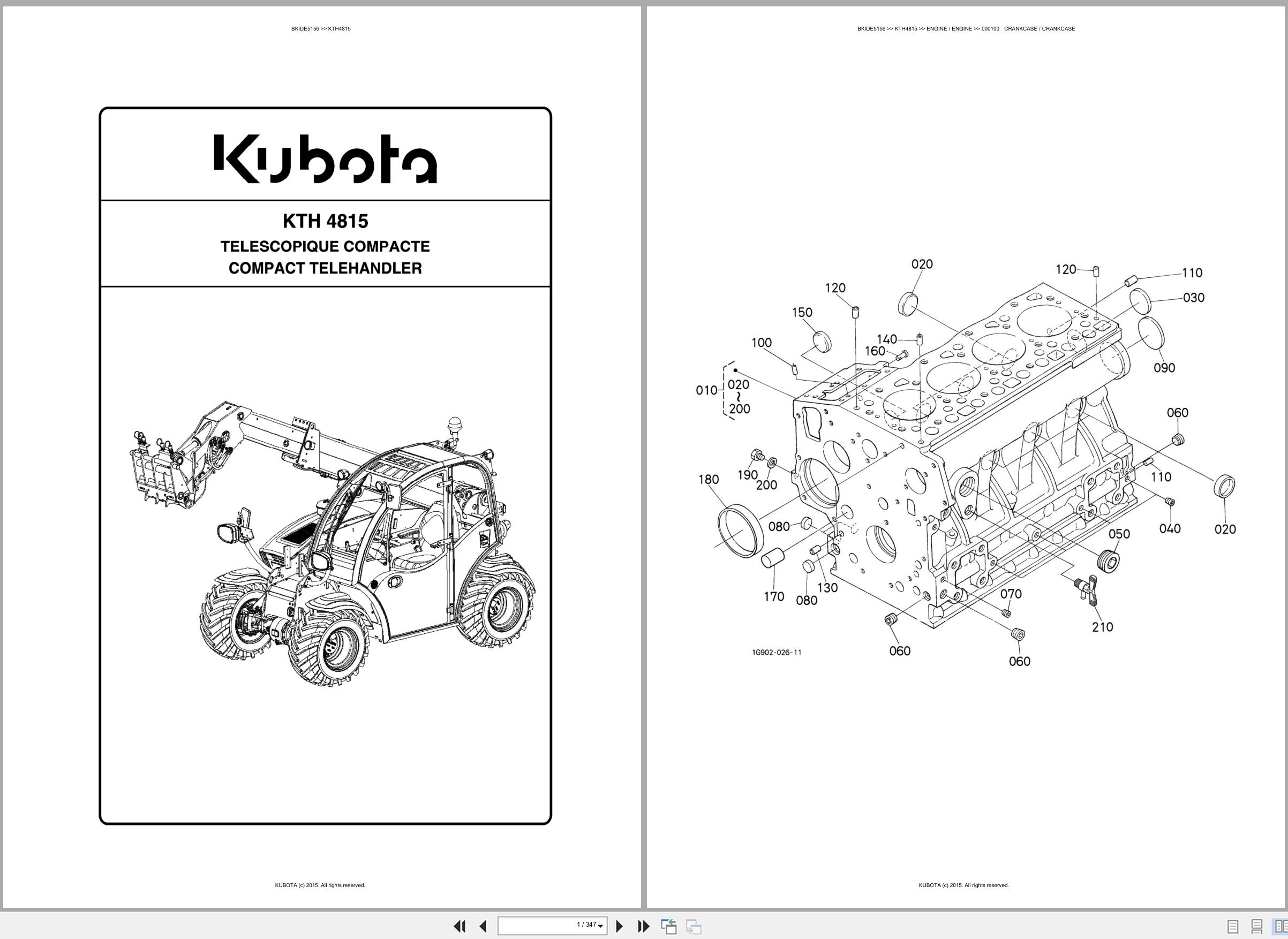 Kubota Compact Telehandler KTH 4815 Spare Parts Catalog EN ES (1)