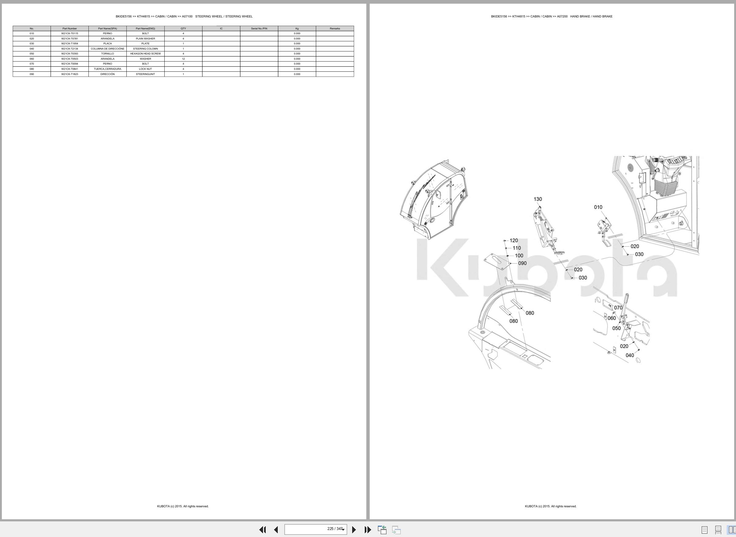 Kubota Compact Telehandler KTH 4815 Spare Parts Catalog EN ES (3)