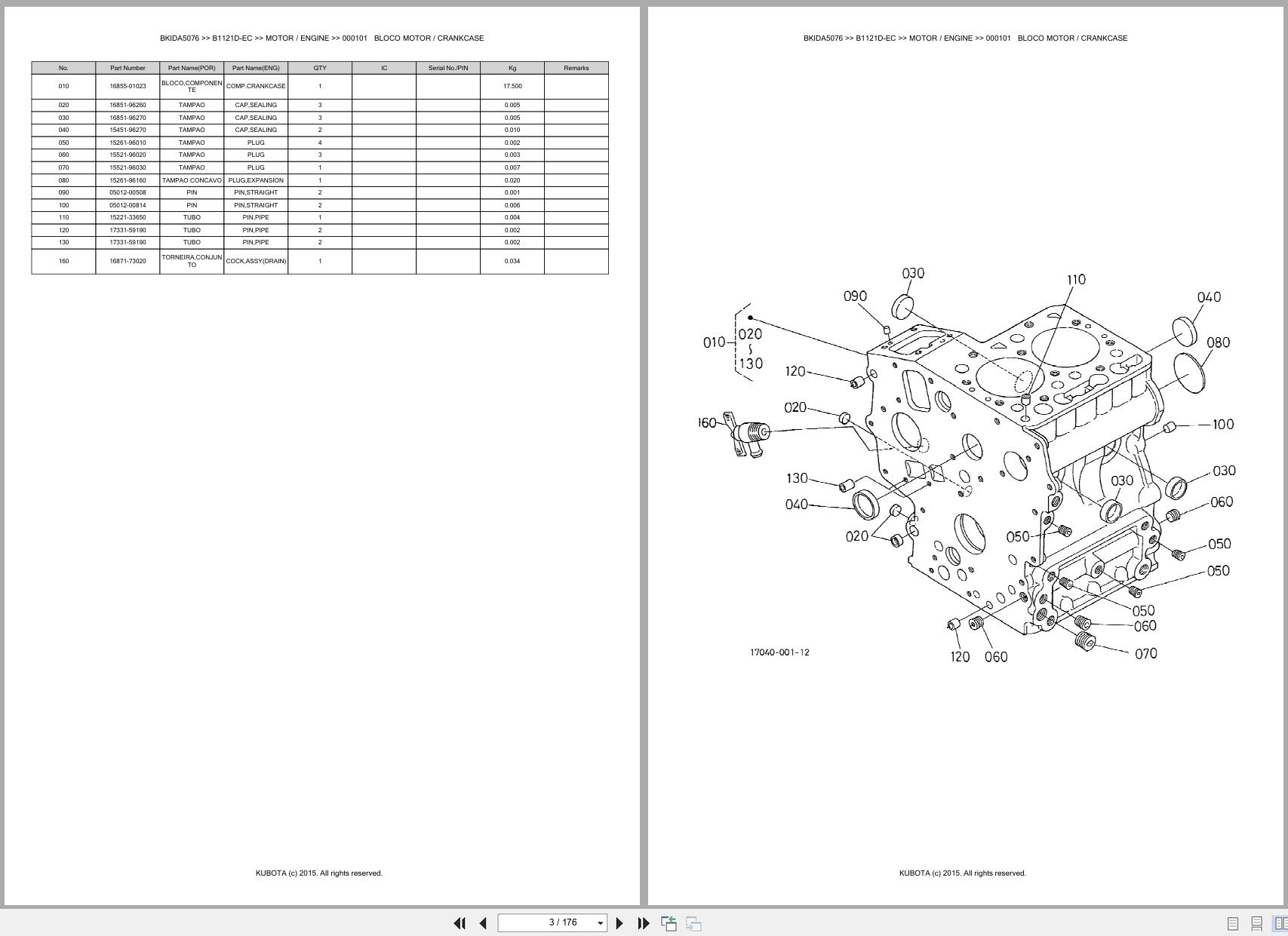 Kubota Compact Tractor B1121D EC Spare Parts Catalog EN PT (3)
