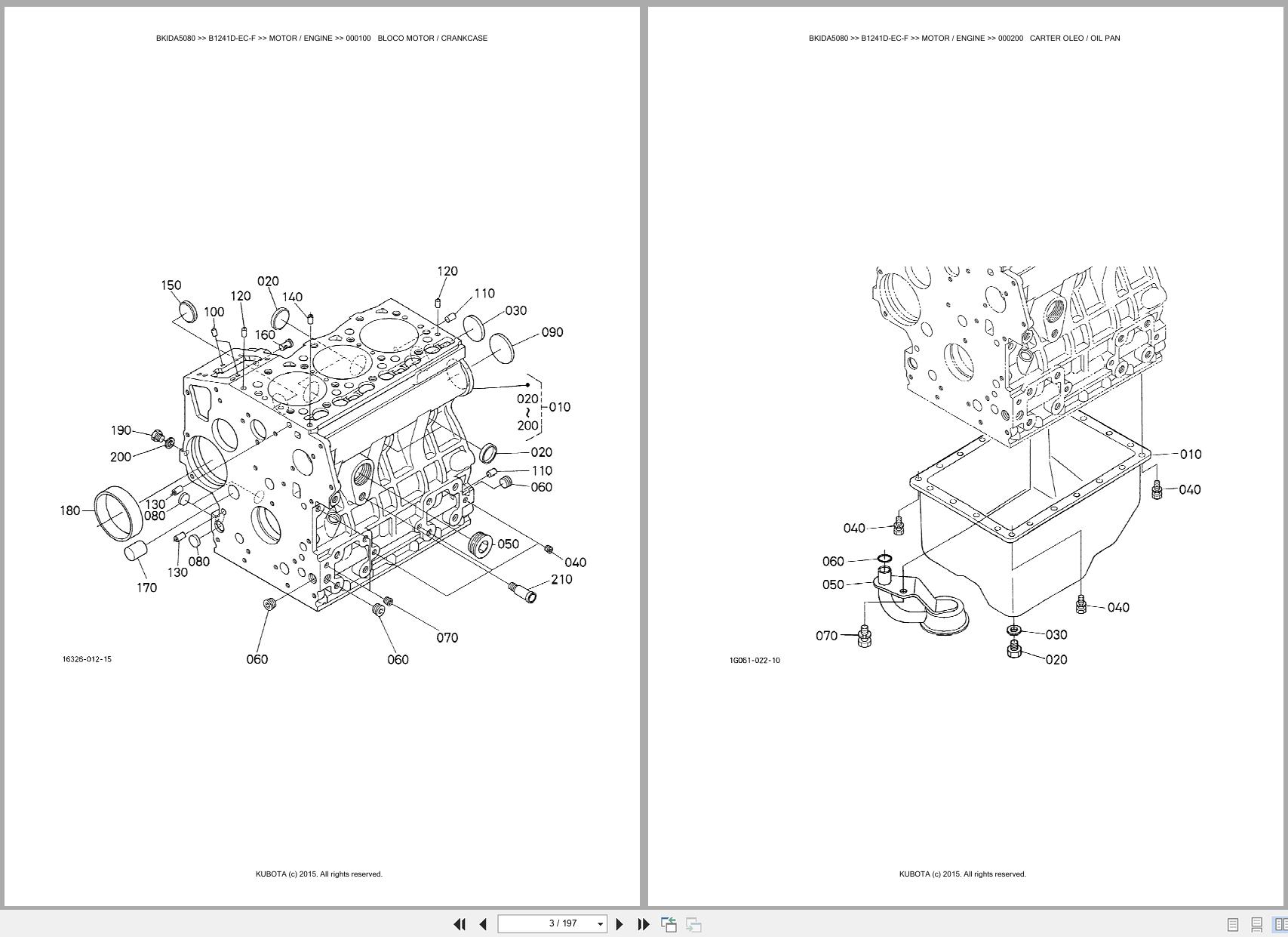 Kubota Compact Tractor B1241D EC F Spare Parts Catalog EN PT (3)
