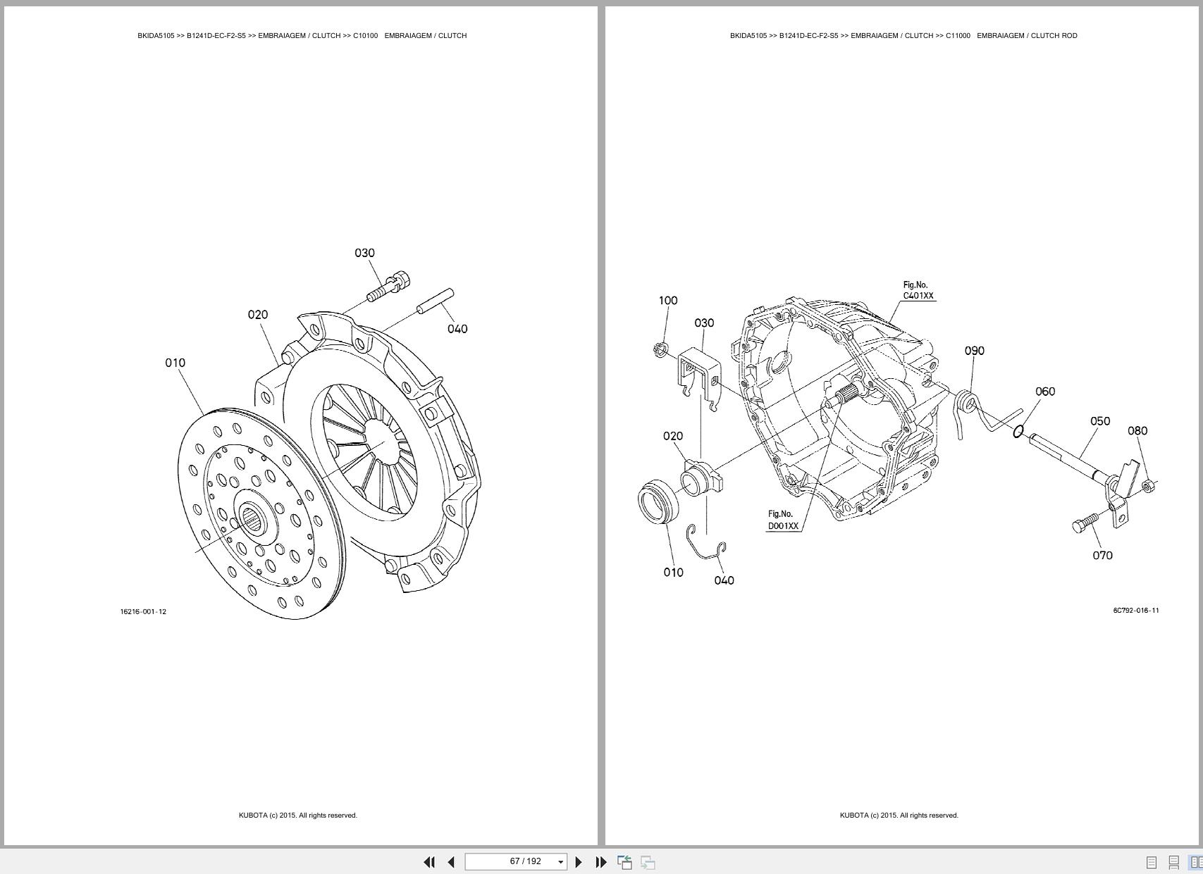 Kubota Compact Tractor B1241D EC F2 S5 Spare Parts Catalog EN PT (2)