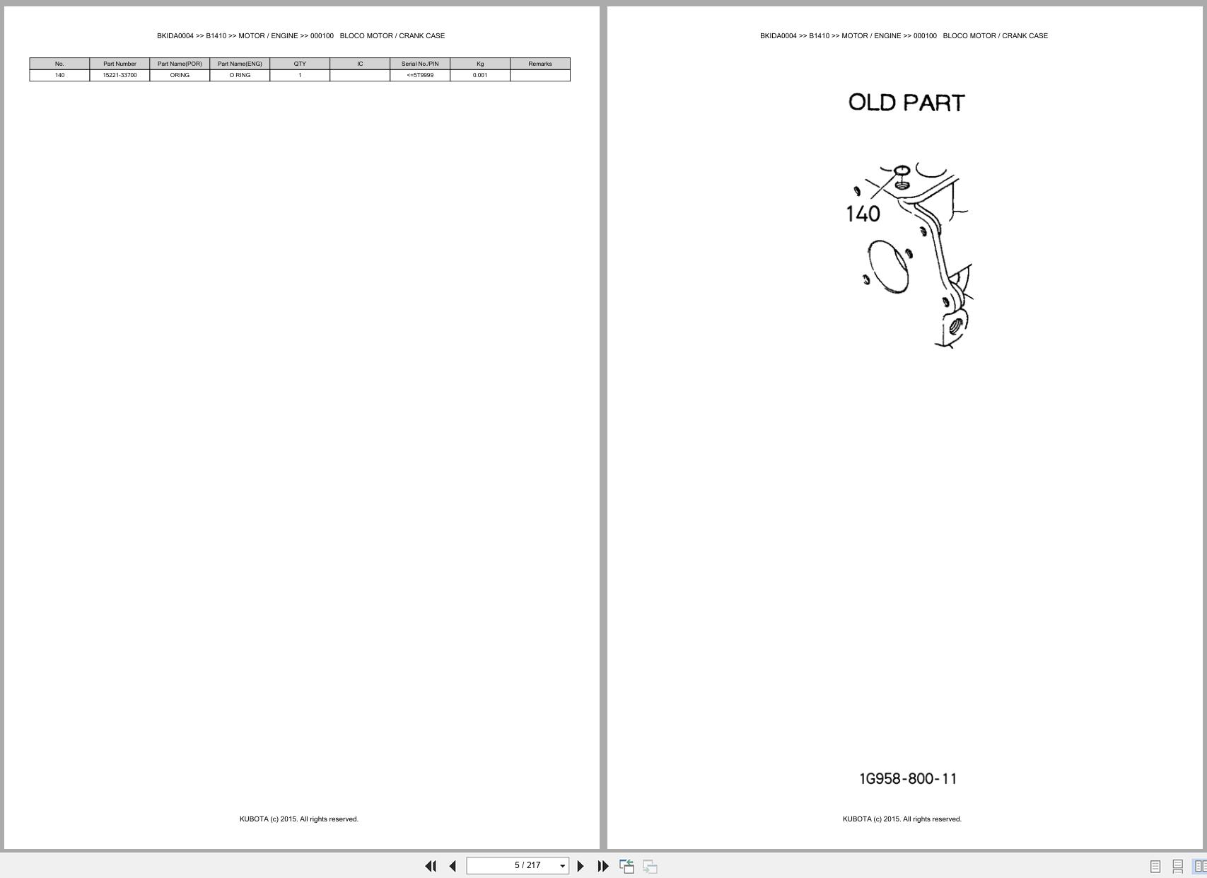 Kubota Compact Tractor B1410 Spare Parts Catalog EN PT (3)