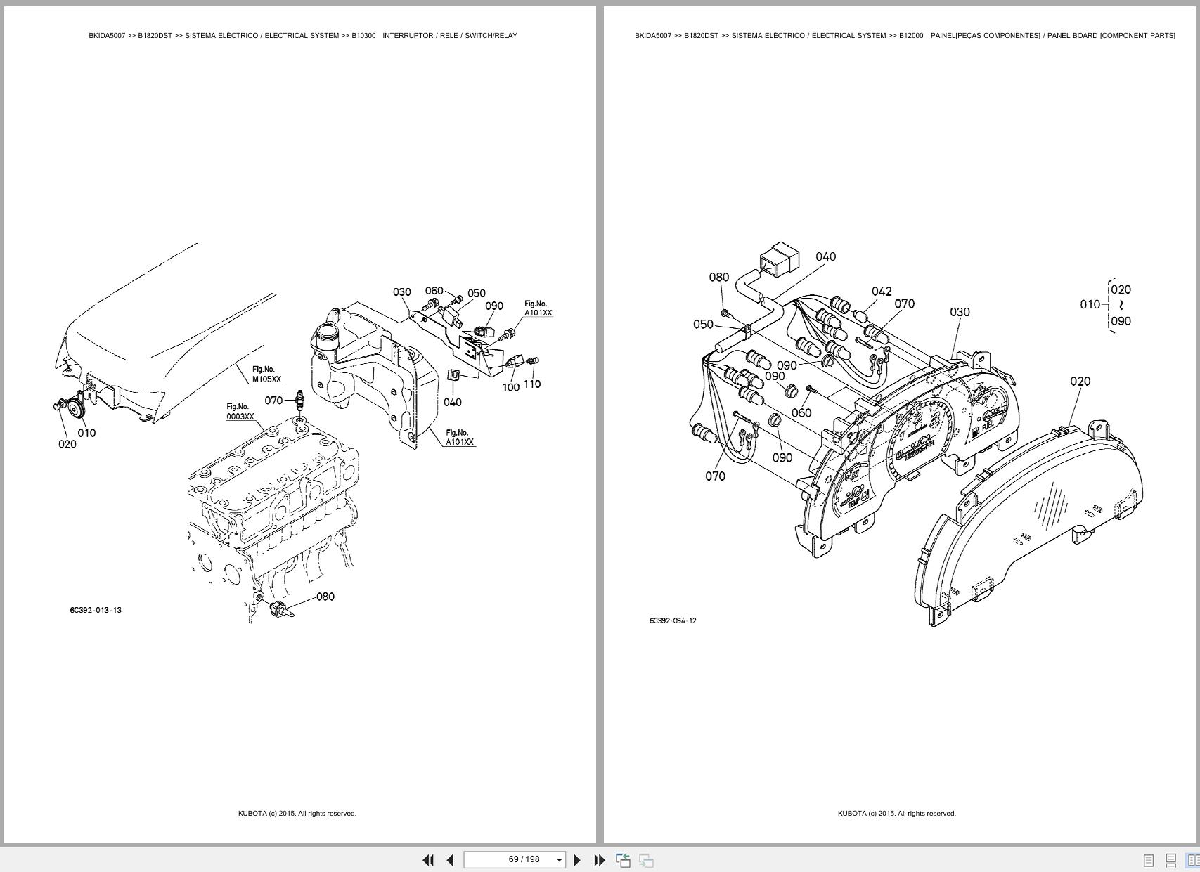 Kubota Compact Tractor B1820DST Spare Parts Catalog EN PT (2)