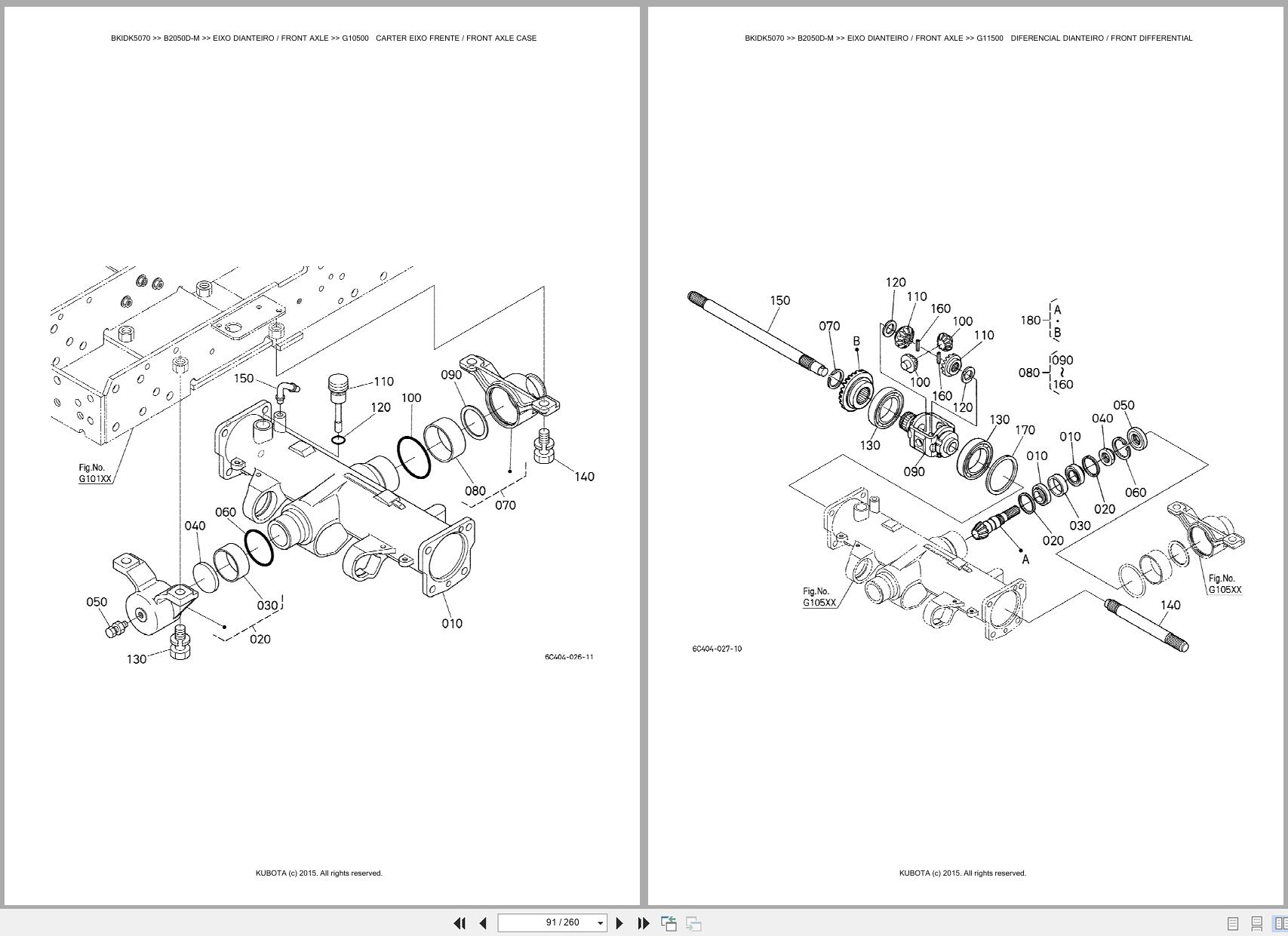 Kubota Compact Tractor B2050D M Spare Parts Catalog EN PT (2)