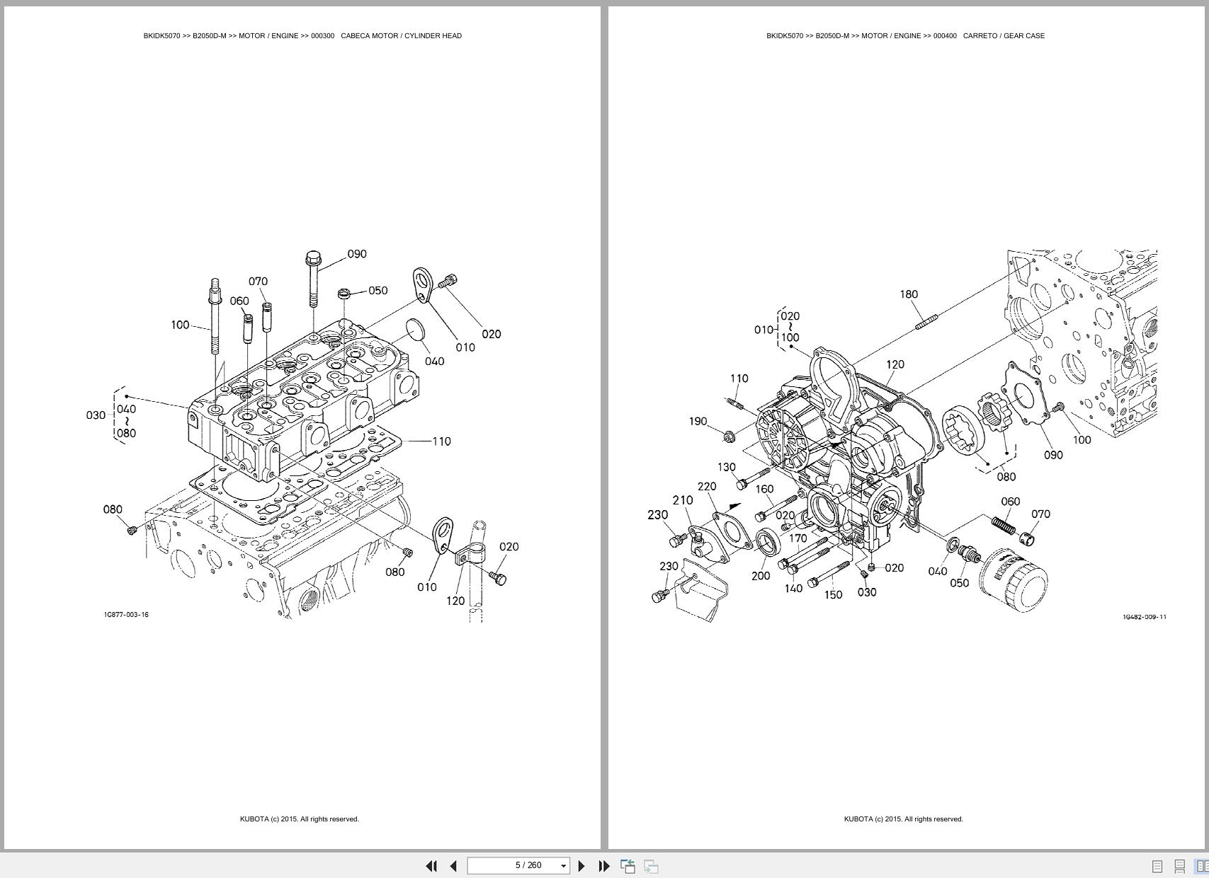 Kubota Compact Tractor B2050D M Spare Parts Catalog EN PT (3)
