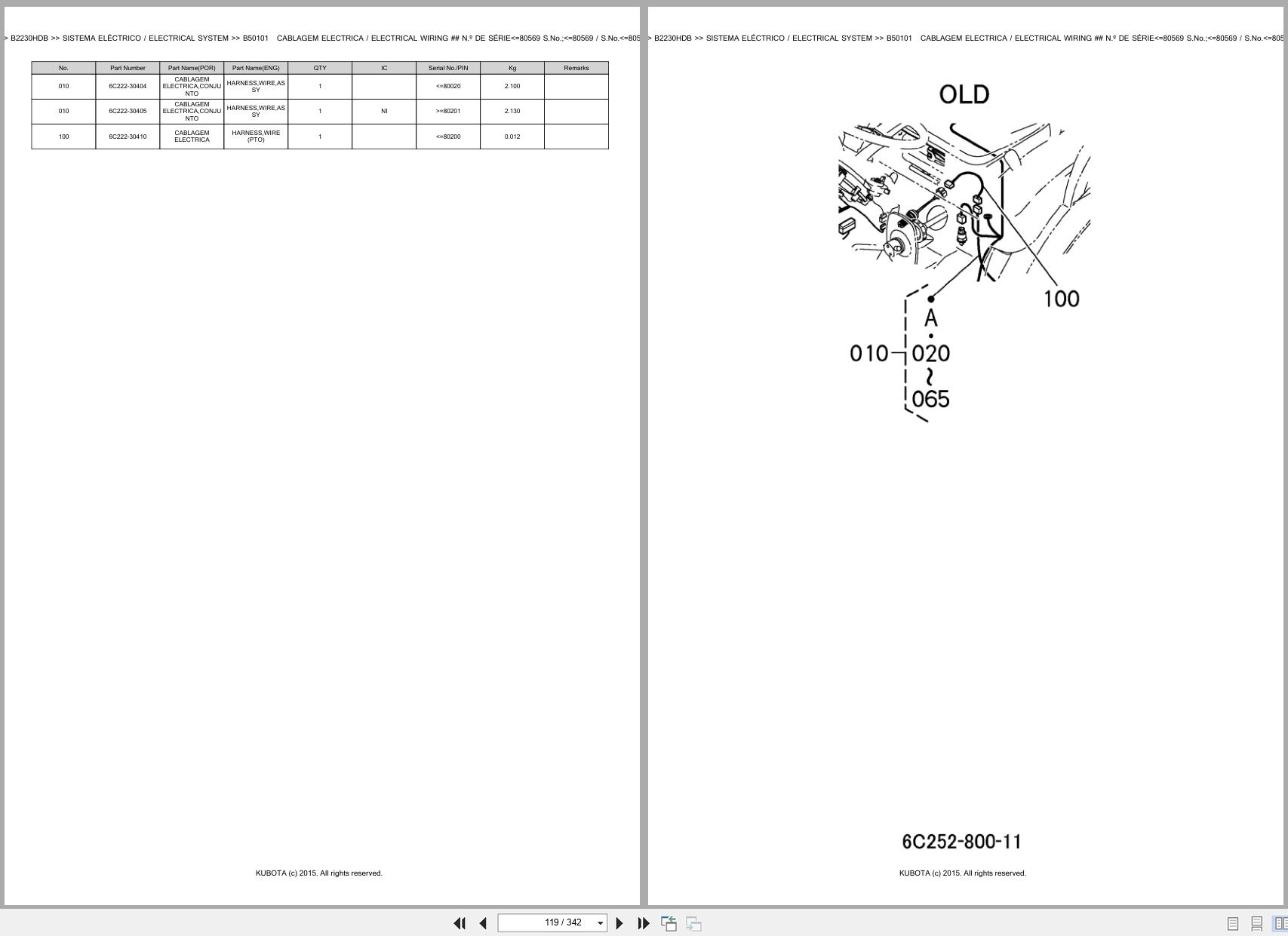Kubota Compact Tractor B2230HDB Spare Parts Catalog EN PT (2)